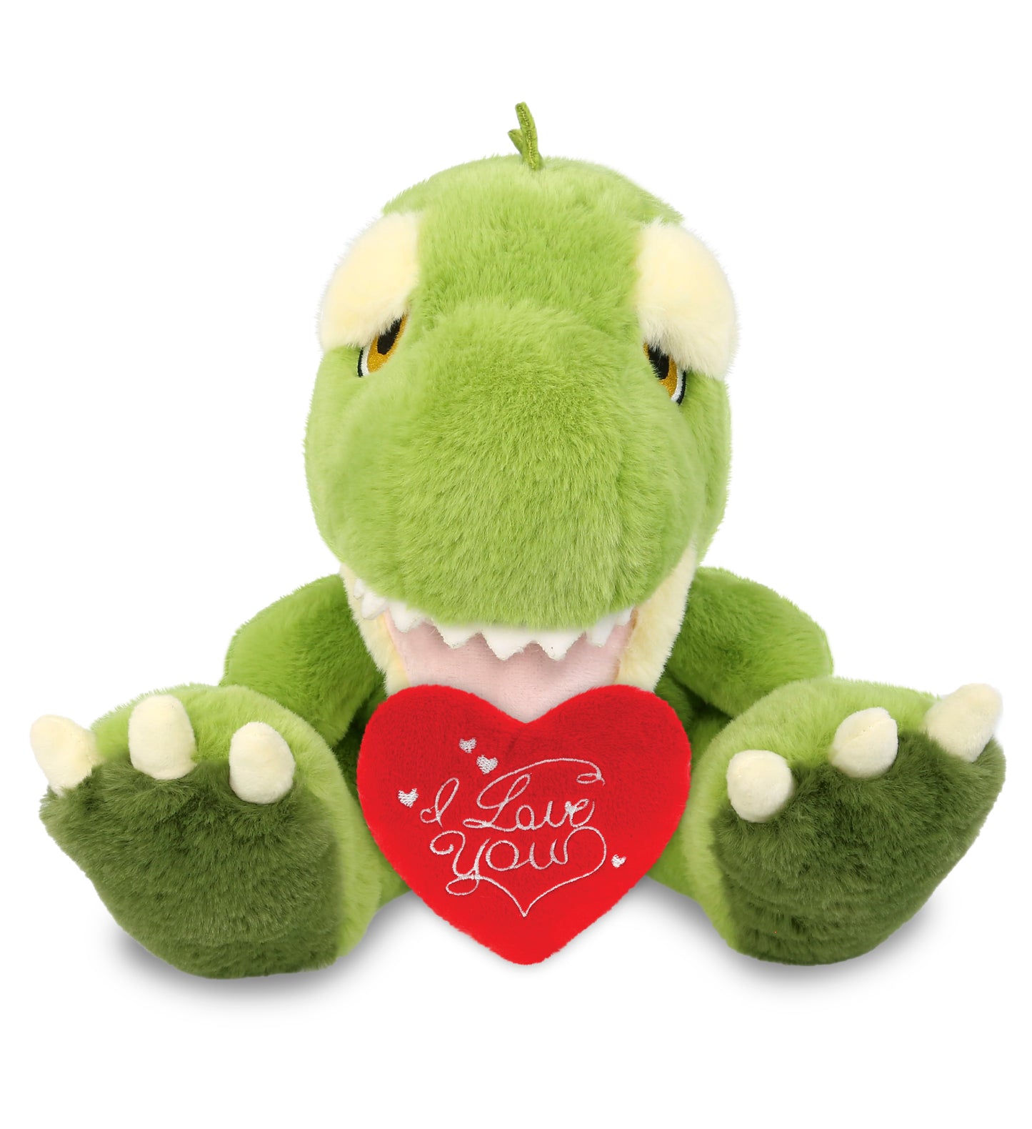 PLUSH I LOVE YOU RED HEART - ECO FRIENDLY SUPER-SOFT PLUSH - T-REX DINOSAUR 9"