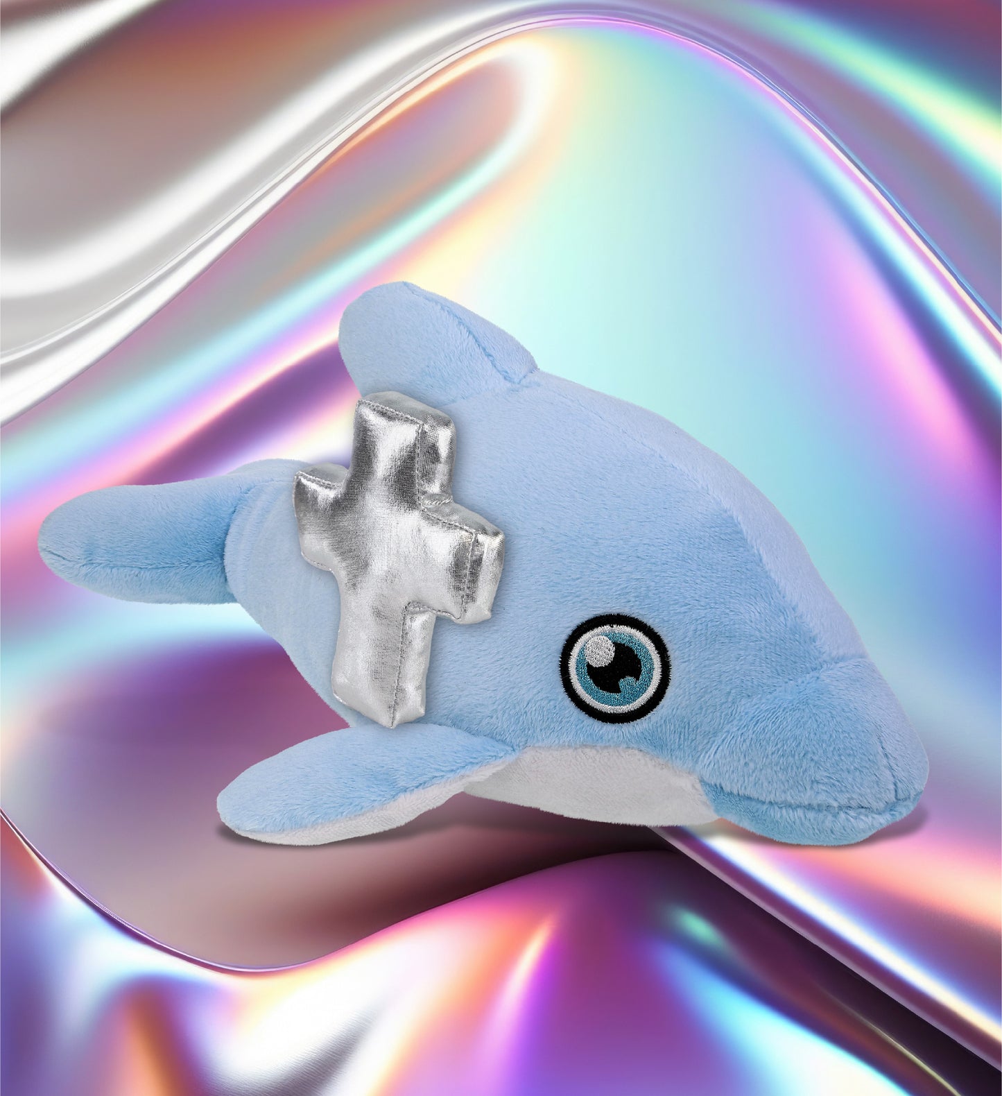 ECO FRIENDLY SUPER-SOFT PLUSH - DOLPHIN 13.5" With Cross Plush