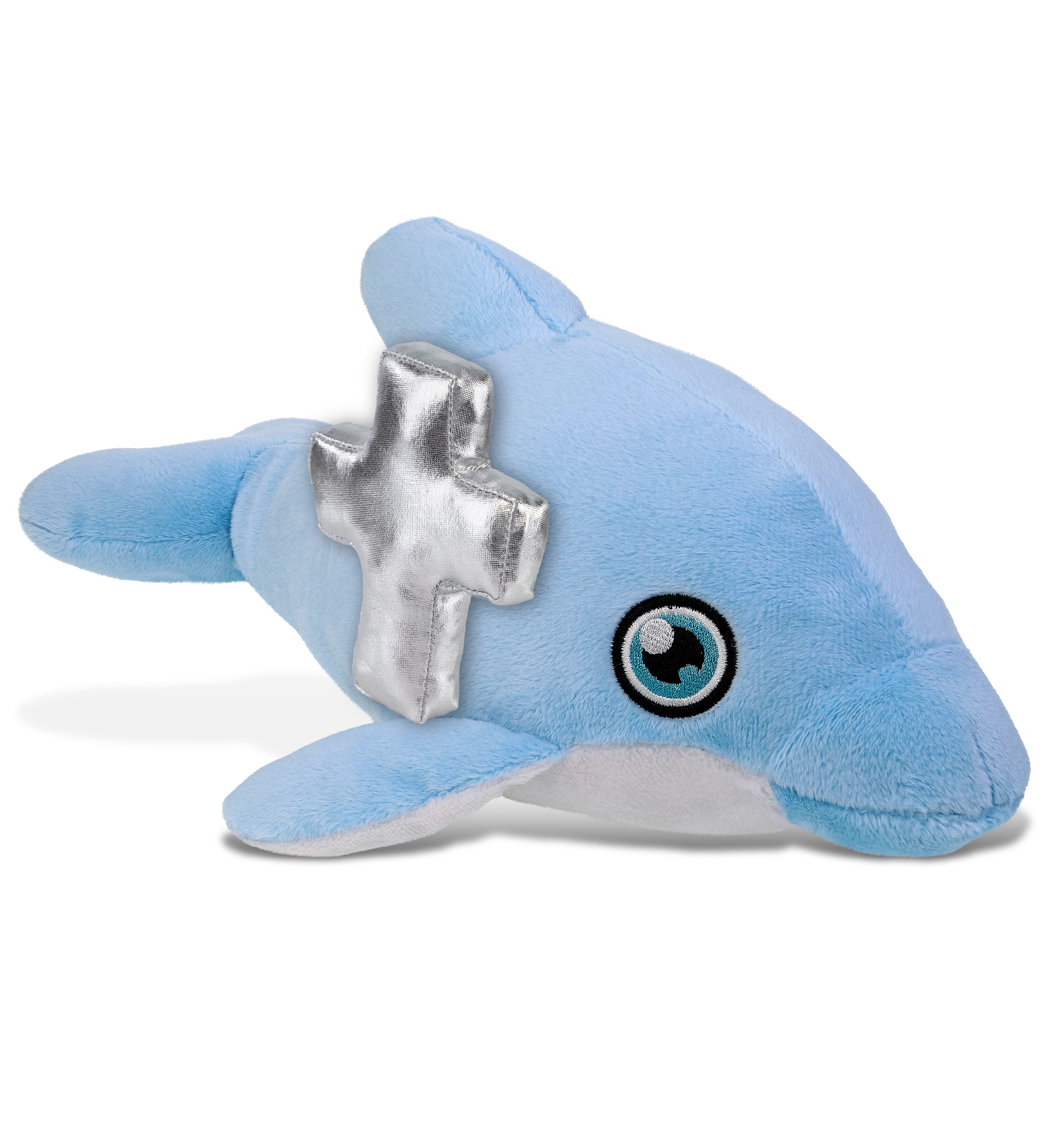ECO FRIENDLY SUPER-SOFT PLUSH - DOLPHIN 13.5" With Cross Plush
