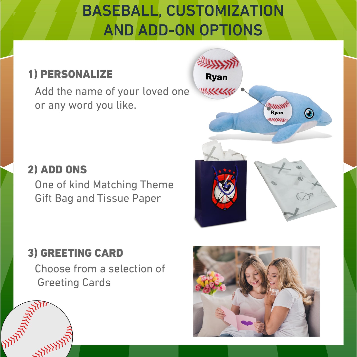 ECO FRIENDLY SUPER-SOFT PLUSH - DOLPHIN 13.5" With Baseball Plush