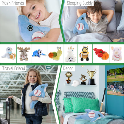 ECO FRIENDLY SUPER-SOFT PLUSH - DOLPHIN 13.5" With Baseball Plush