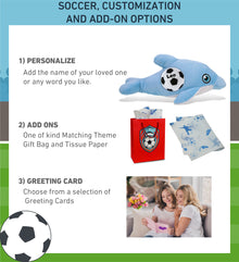 ECO FRIENDLY SUPER-SOFT PLUSH - DOLPHIN 13.5" With Soccer Plush