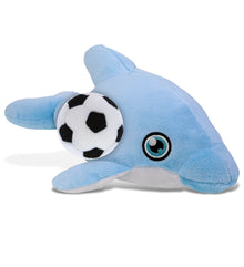 ECO FRIENDLY SUPER-SOFT PLUSH - DOLPHIN 13.5" With Soccer Plush