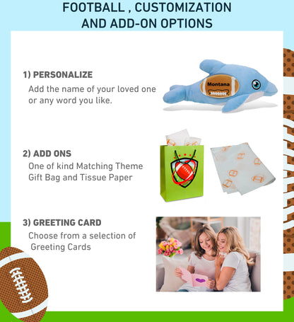 ECO FRIENDLY SUPER-SOFT PLUSH - DOLPHIN 13.5" With Football Plush