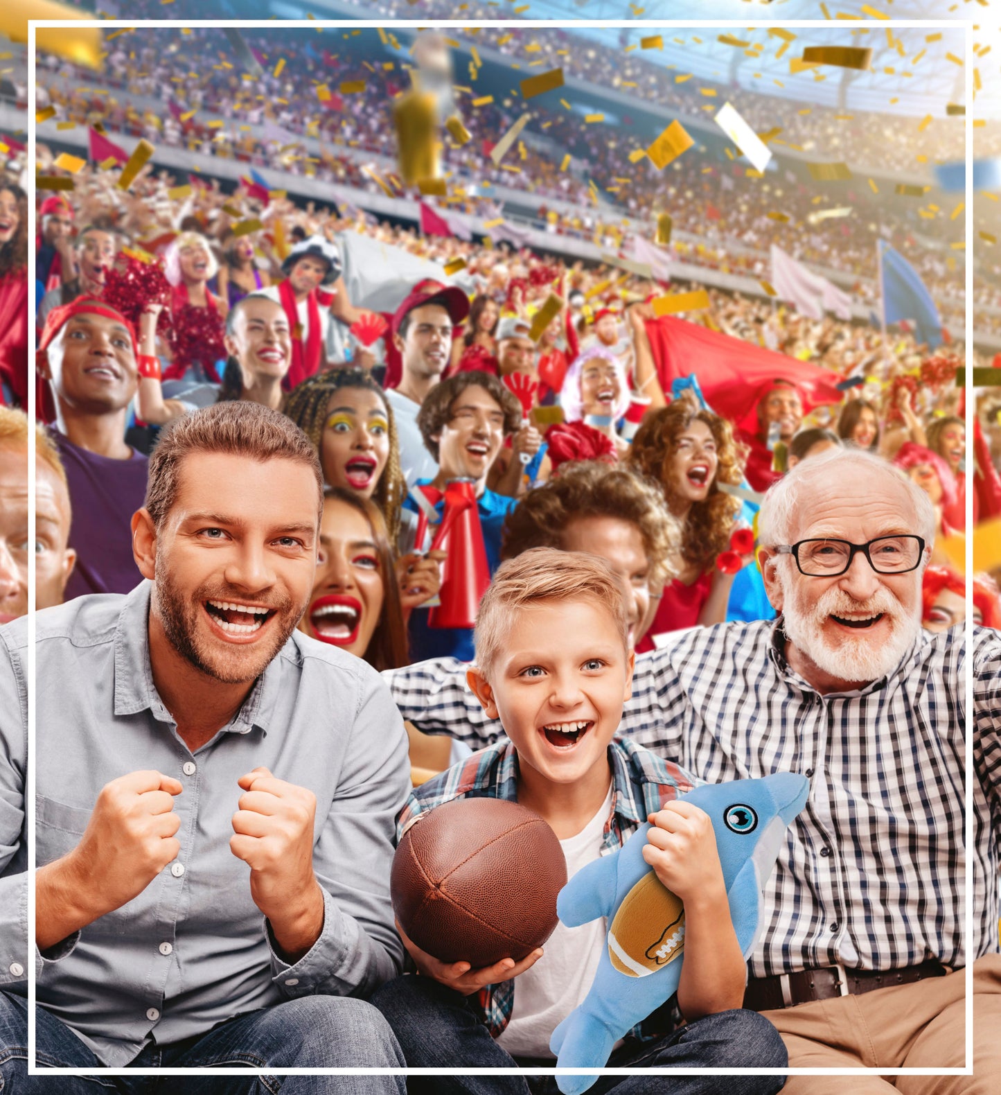 ECO FRIENDLY SUPER-SOFT PLUSH - DOLPHIN 13.5" With Football Plush