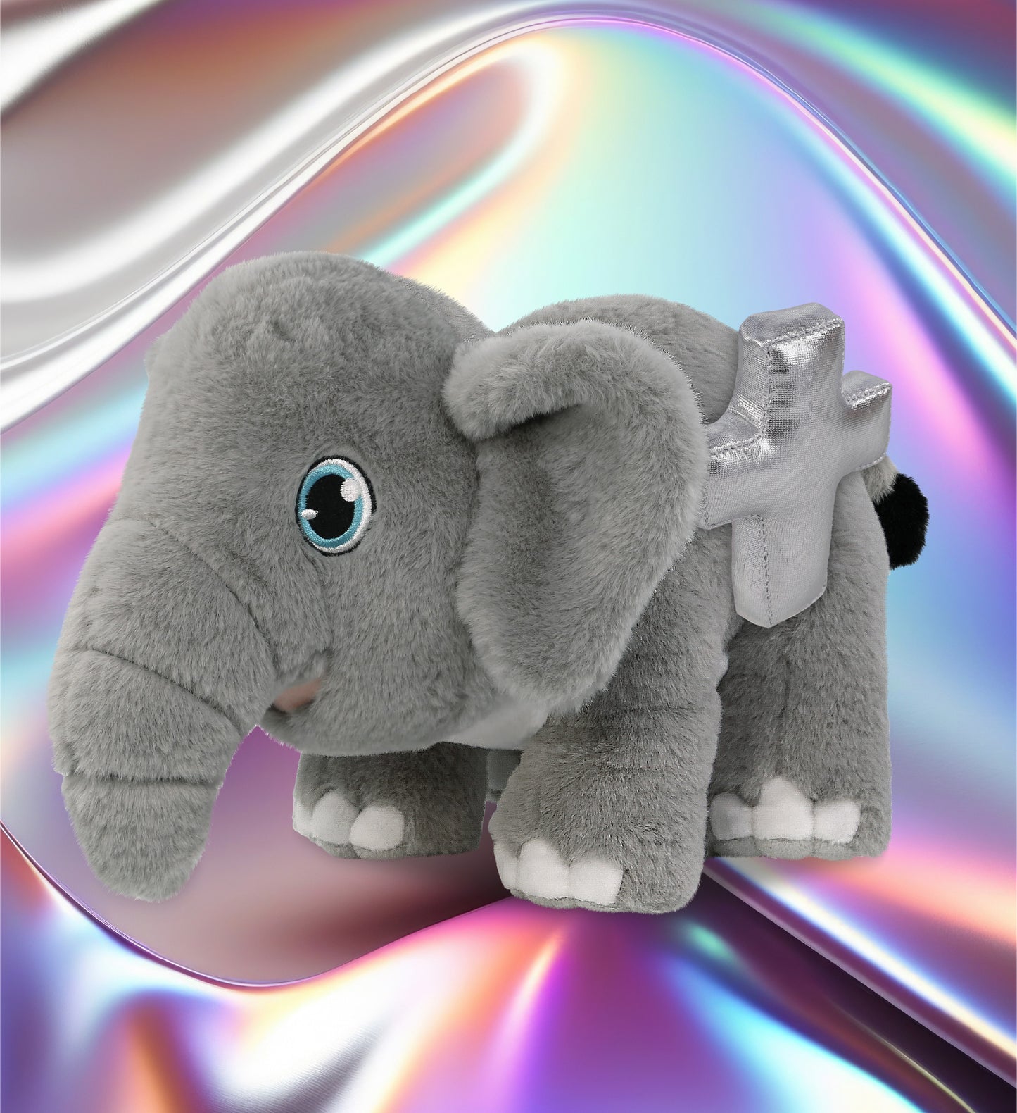 ECO FRIENDLY SUPER-SOFT PLUSH - ELEPHANT 14" With Cross Plush