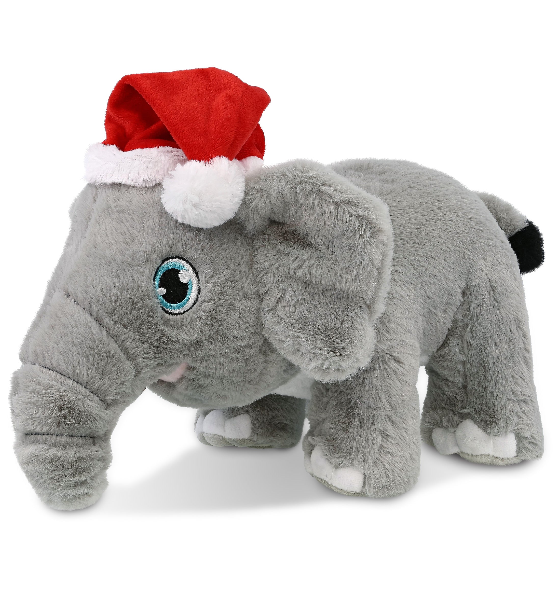 PLUSH SANTA - ECO FRIENDLY SUPER-SOFT PLUSH - ELEPHANT 14"