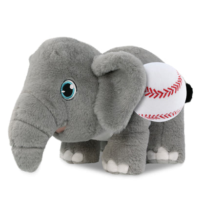 ECO FRIENDLY SUPER-SOFT PLUSH - ELEPHANT 14" With Baseball Plush