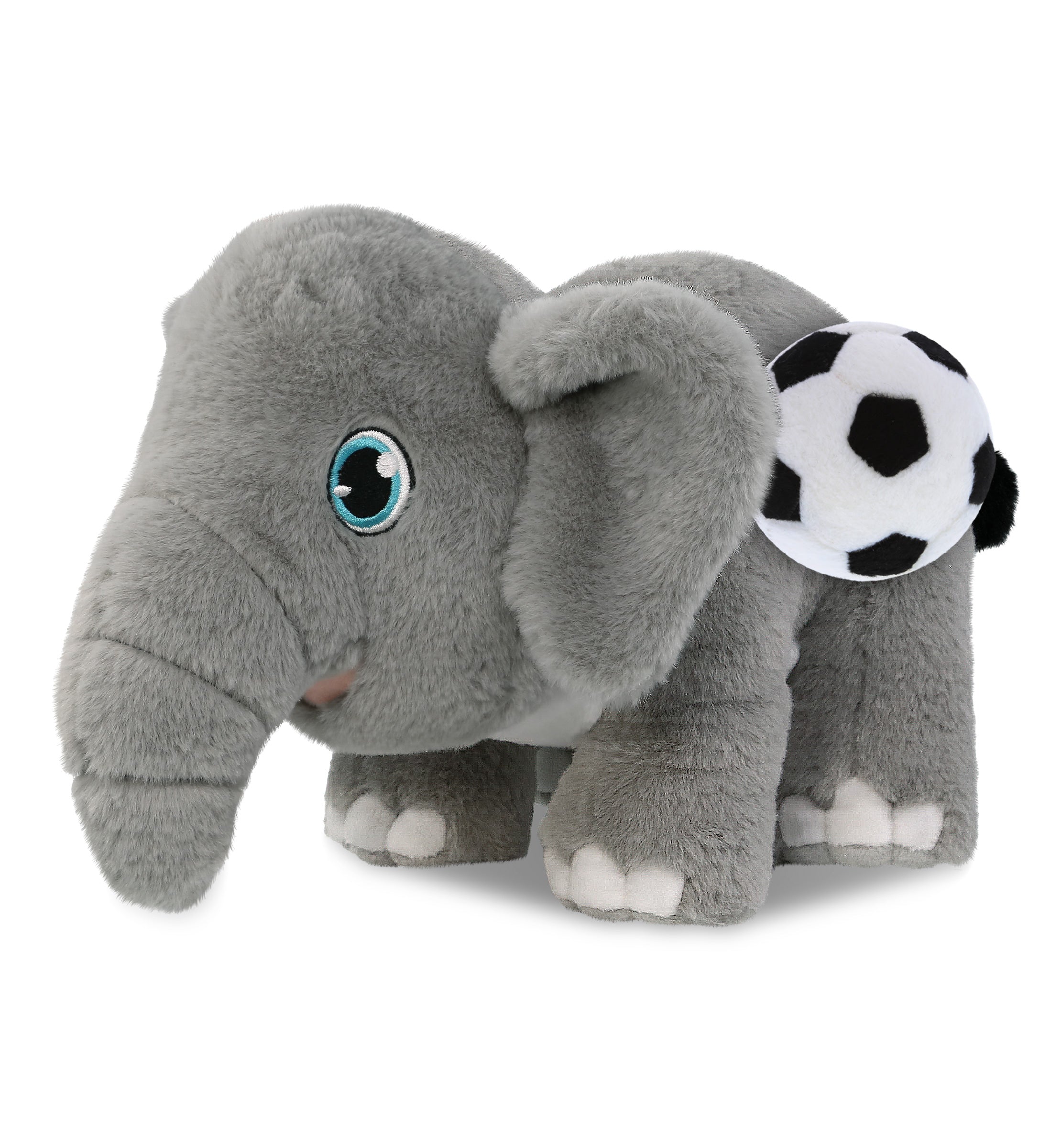 ECO FRIENDLY SUPER-SOFT PLUSH - ELEPHANT 14" With Soccer Plush