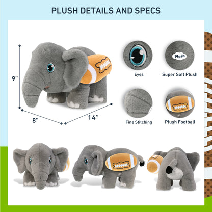 ECO FRIENDLY SUPER-SOFT PLUSH - ELEPHANT 14" With Football Plush