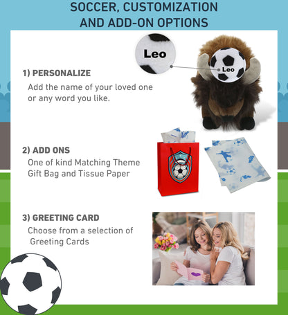 SUPER-SOFT PLUSH - BUFFALO 13" with Soccer Plush