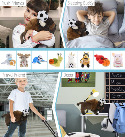 SUPER-SOFT PLUSH - BUFFALO 13" with Soccer Plush