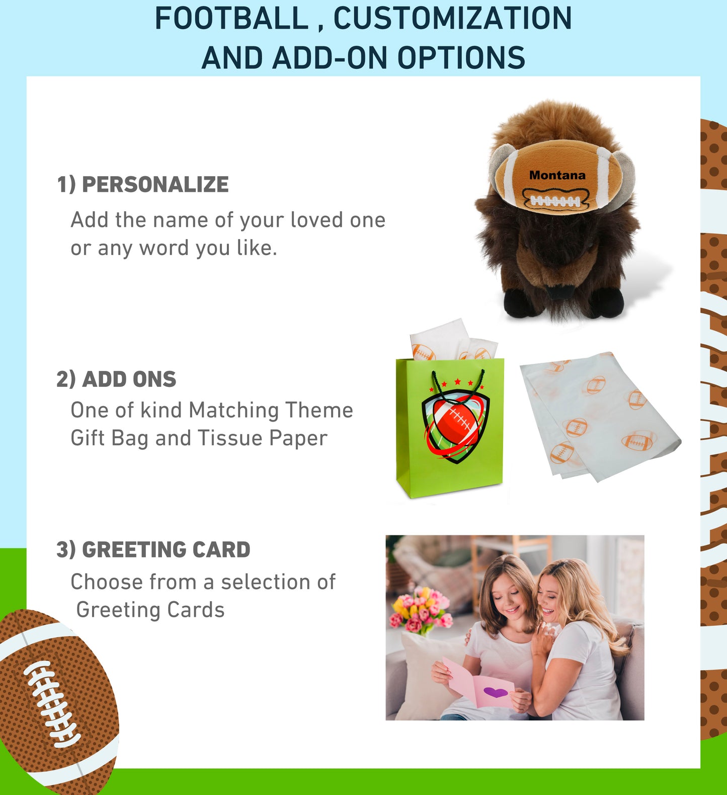 SUPER-SOFT PLUSH - BUFFALO 13" with Football Plush