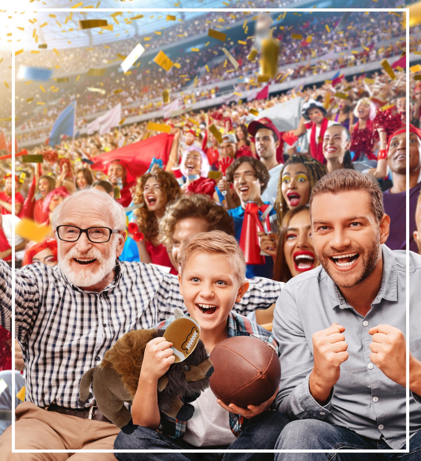 SUPER-SOFT PLUSH - BUFFALO 13" with Football Plush