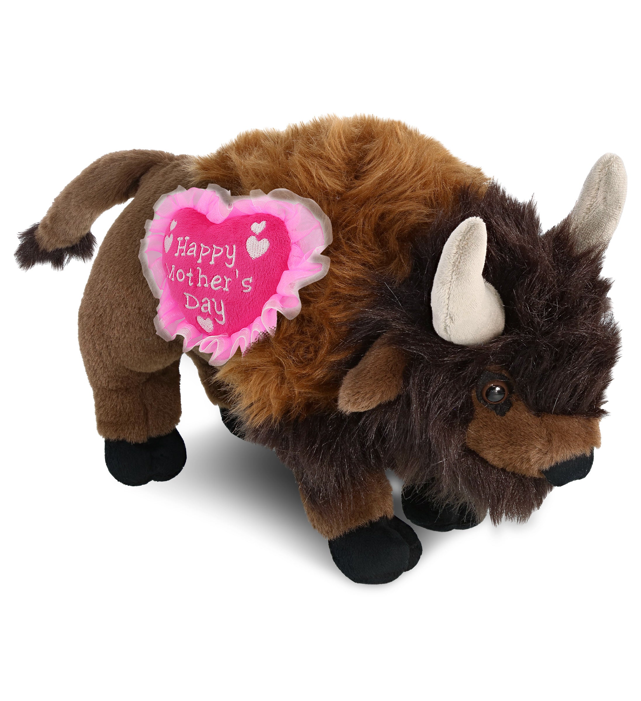 PLUSH MOTHERS DAY HEART - SUPER-SOFT PLUSH - BUFFALO 13"