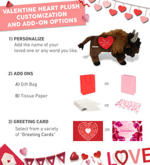 PLUSH I LOVE YOU RED HEART - SUPER-SOFT PLUSH - BUFFALO 13"