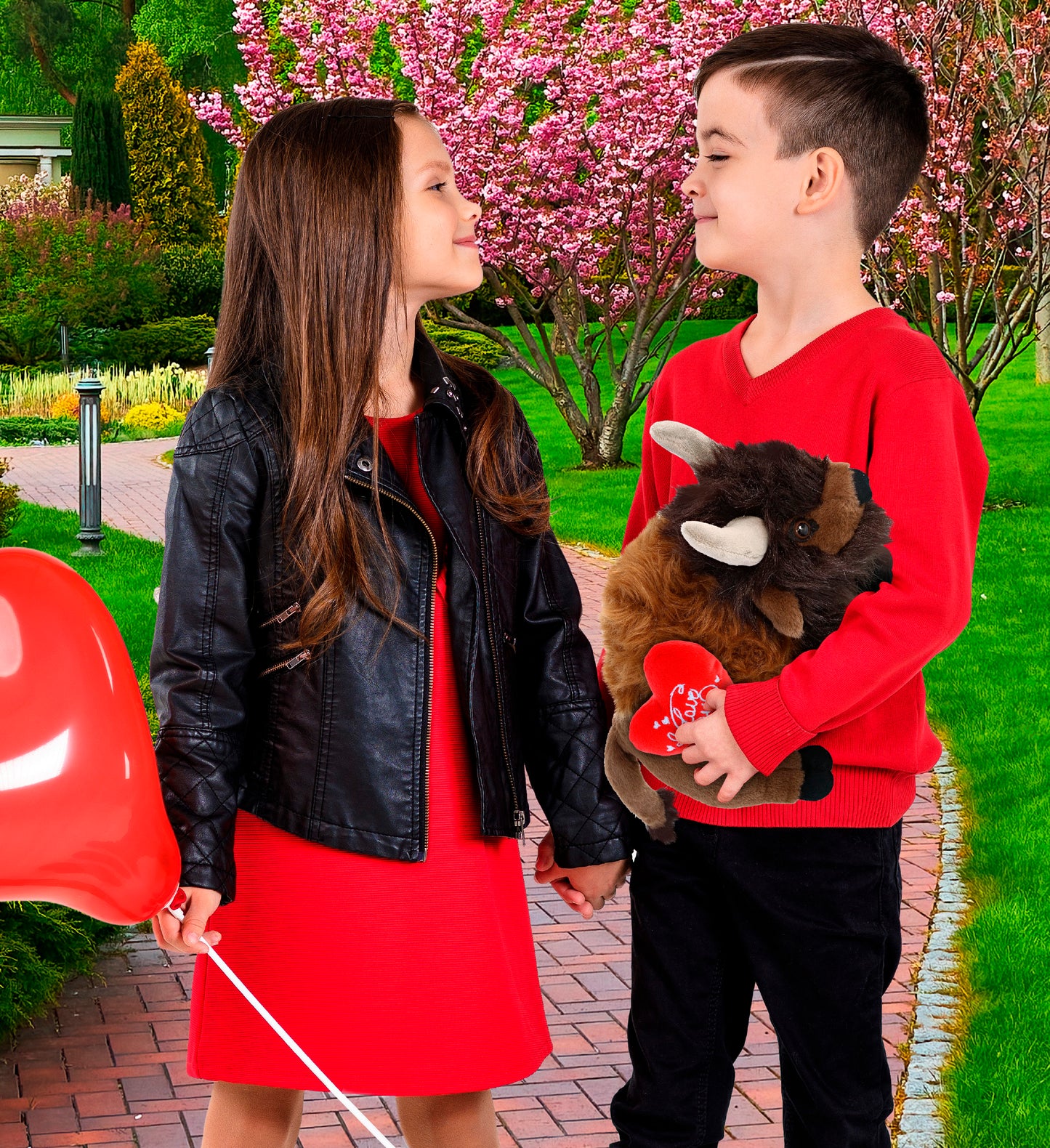 PLUSH I LOVE YOU RED HEART - SUPER-SOFT PLUSH - BUFFALO 13"
