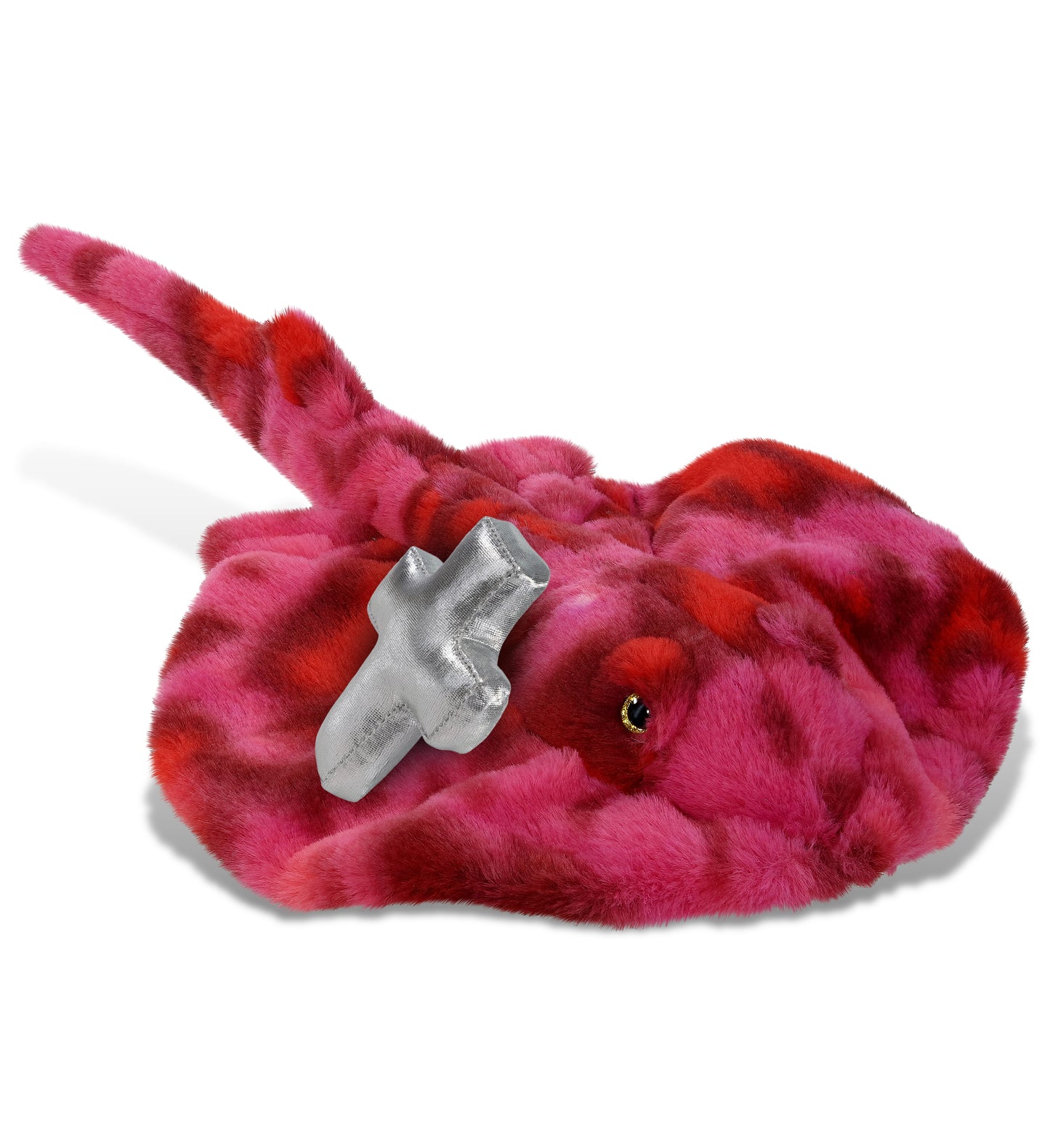 PLUSH CROSS - SUPER-SOFT PLUSH - PINK TIE-DYE STINGRAY 20"