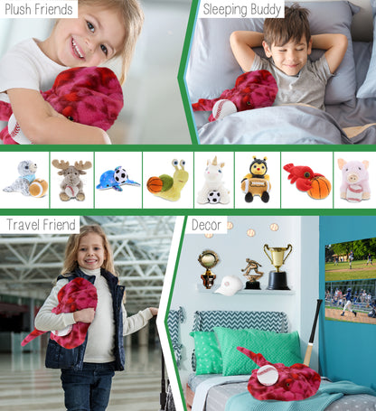 SUPER-SOFT PLUSH - PINK TIE-DYE STINGRAY 20" with Baseball Plush