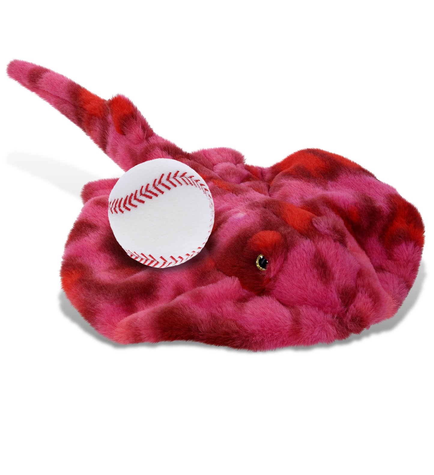 SUPER-SOFT PLUSH - PINK TIE-DYE STINGRAY 20" with Baseball Plush