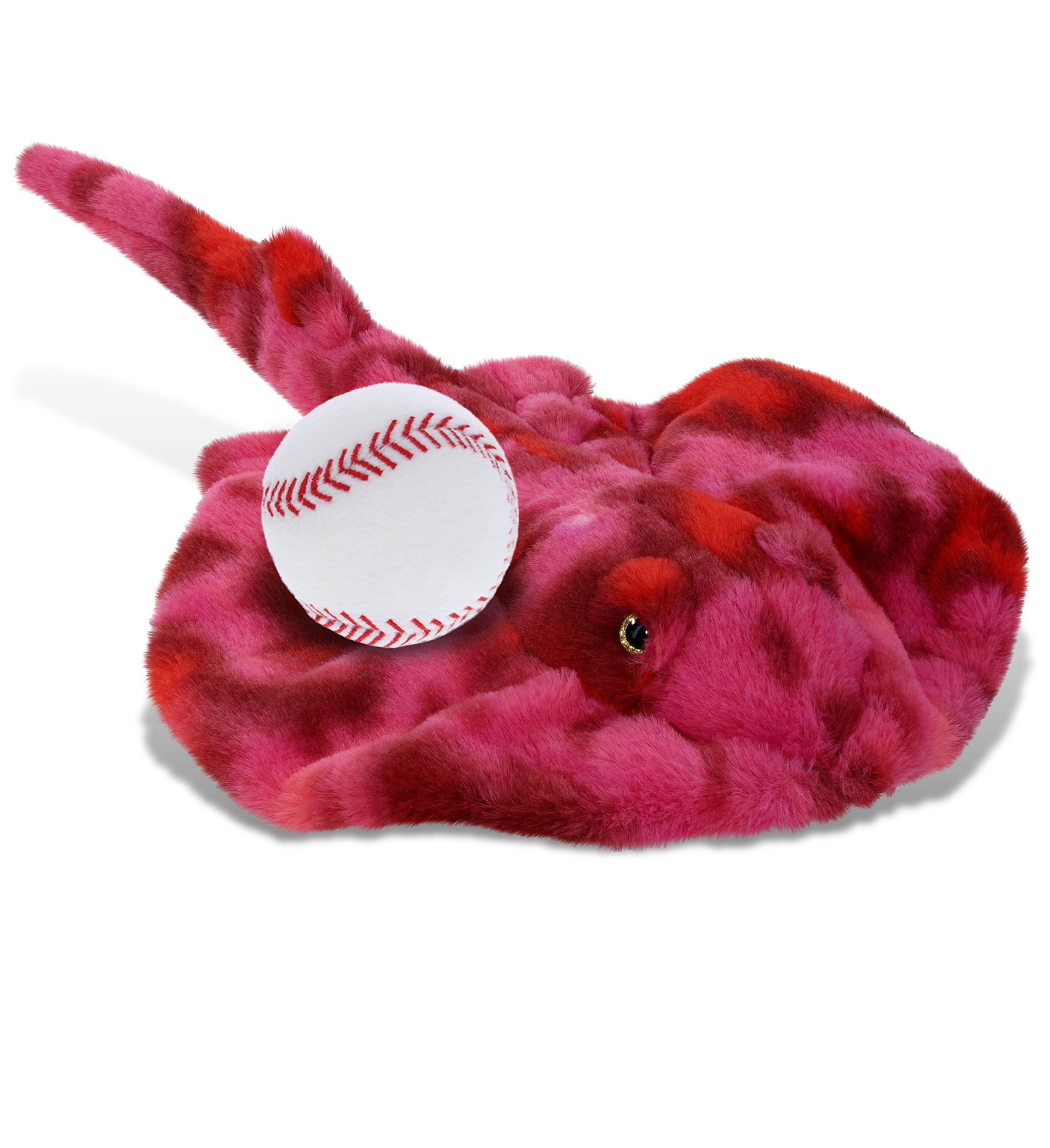 SUPER-SOFT PLUSH - PINK TIE-DYE STINGRAY 20" with Baseball Plush