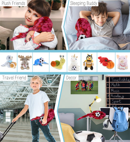 SUPER-SOFT PLUSH - PINK TIE-DYE STINGRAY 20" with Soccer Plush