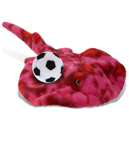 SUPER-SOFT PLUSH - PINK TIE-DYE STINGRAY 20" with Soccer Plush