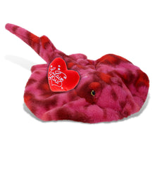 PLUSH I LOVE YOU RED HEART - SUPER-SOFT PLUSH - PINK TIE-DYE STINGRAY 20"