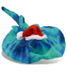 PLUSH SANTA - SUPER-SOFT PLUSH - BLUE TIE-DYE STINGRAY 20"