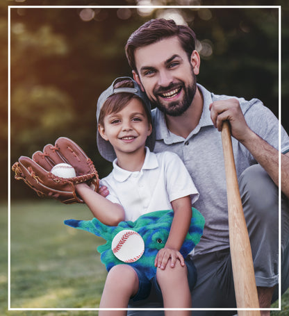 SUPER-SOFT PLUSH - BLUE TIE-DYE STINGRAY 20" with Baseball Plush