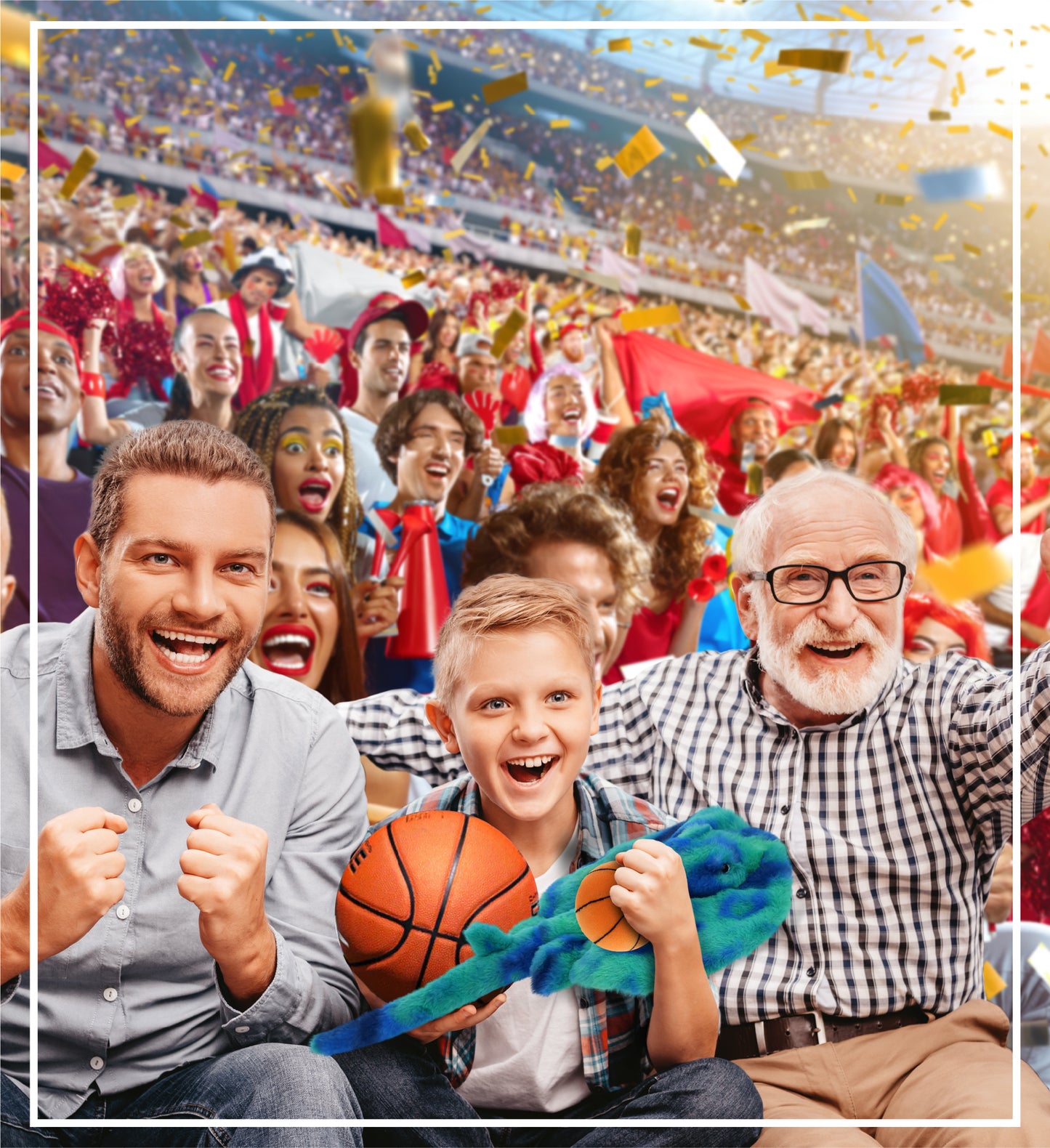 SUPER-SOFT PLUSH - BLUE TIE-DYE STINGRAY 20" with Basketball Plush