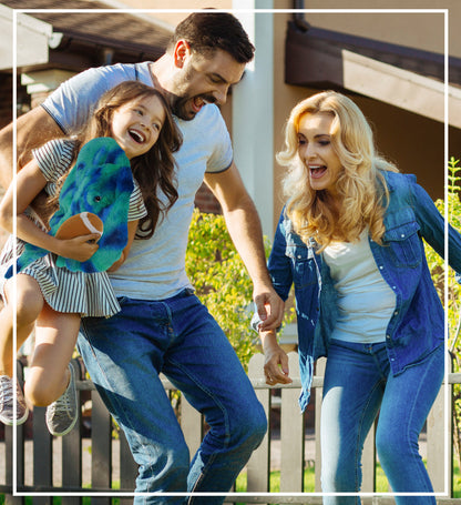 SUPER-SOFT PLUSH - BLUE TIE-DYE STINGRAY 20" with Football Plush