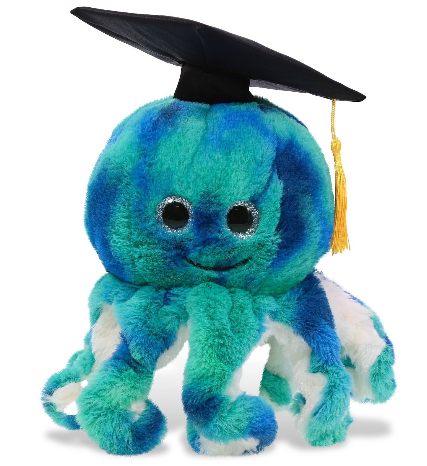PLUSH GRADUATION - SUPER-SOFT PLUSH - BLUE TIE-DYE OCTOPUS 10"