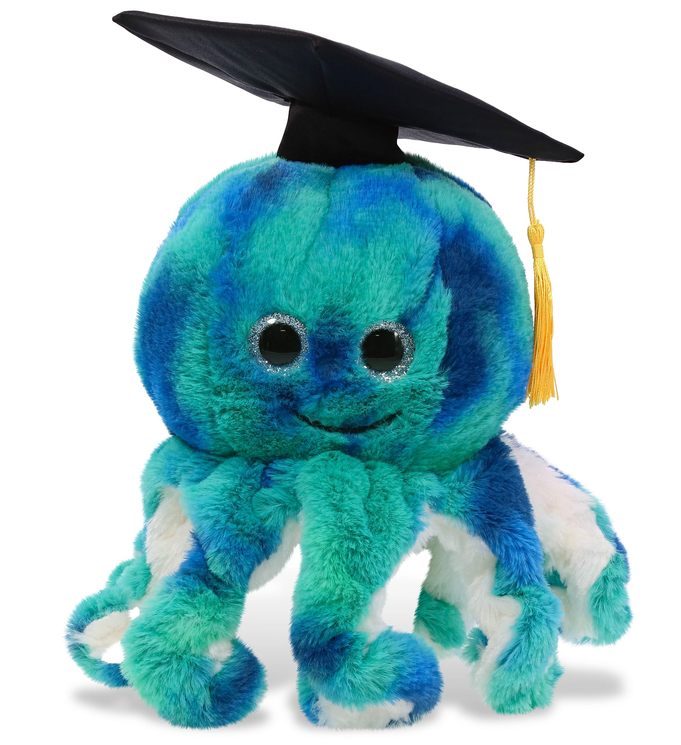 PLUSH GRADUATION - SUPER-SOFT PLUSH - BLUE TIE-DYE OCTOPUS 10"