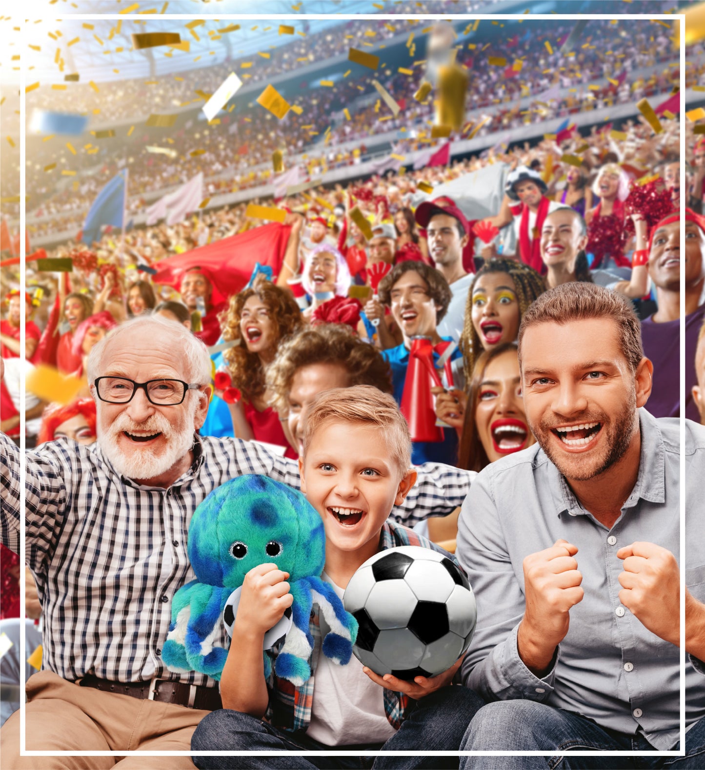 SUPER-SOFT PLUSH - BLUE TIE-DYE OCTOPUS 10" with Soccer Plush