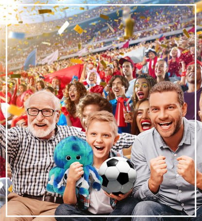 SUPER-SOFT PLUSH - BLUE TIE-DYE OCTOPUS 10" with Soccer Plush