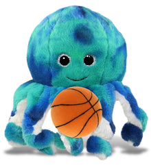 SUPER-SOFT PLUSH - BLUE TIE-DYE OCTOPUS 10" with Basketball Plush
