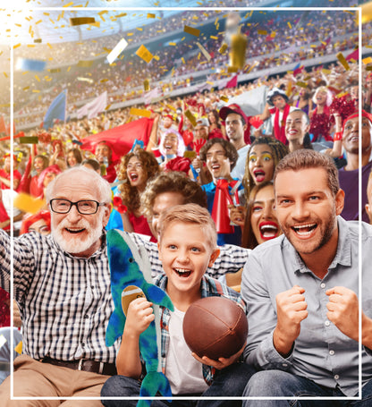 SUPER-SOFT PLUSH - BLUE TIE-DYE SHARK 23" WITH FOOTBALL PLUSH