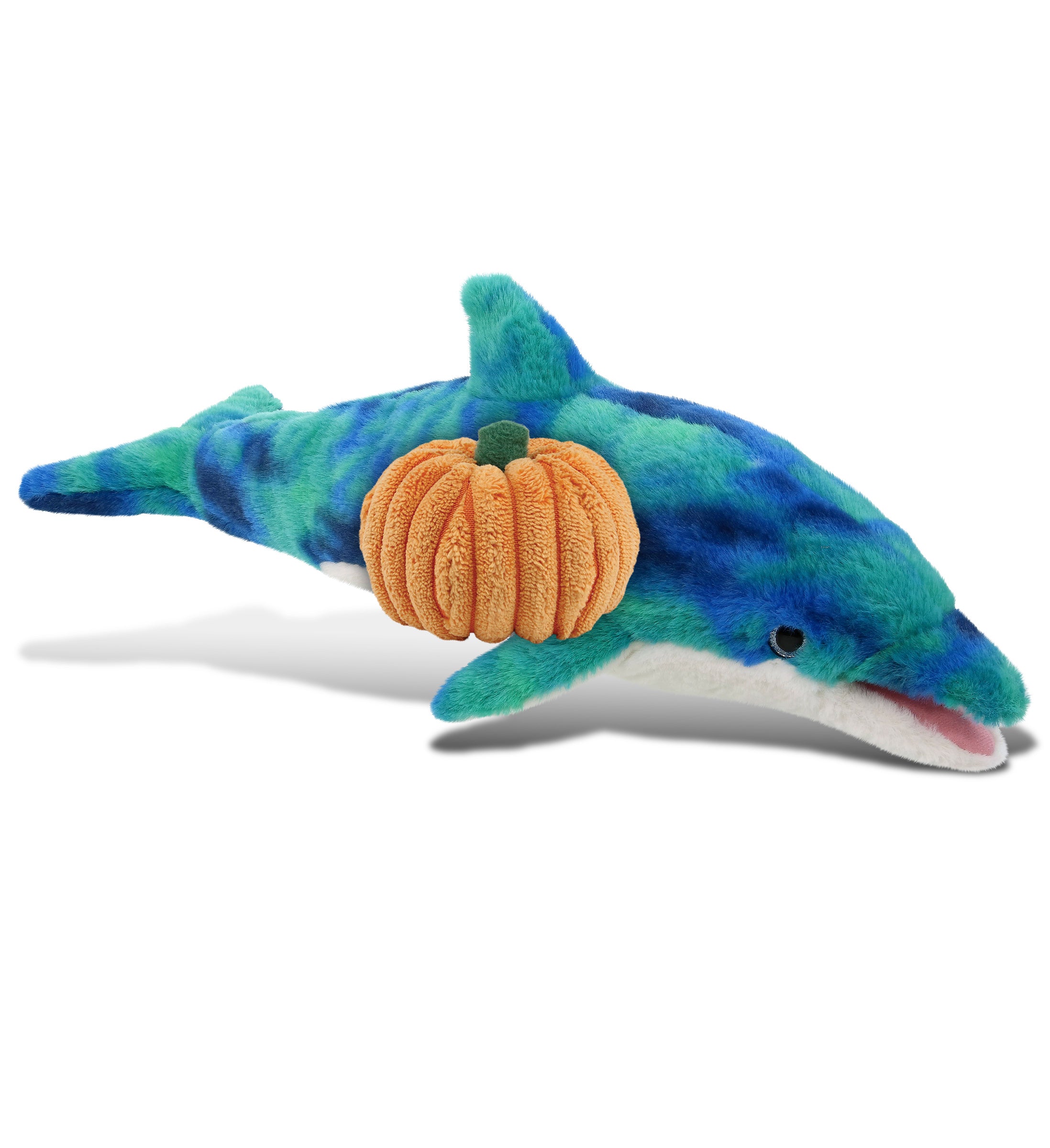 PLUSH PUMPKIN - SUPER-SOFT PLUSH - BLUE TIE-DYE DOLPHIN 18"