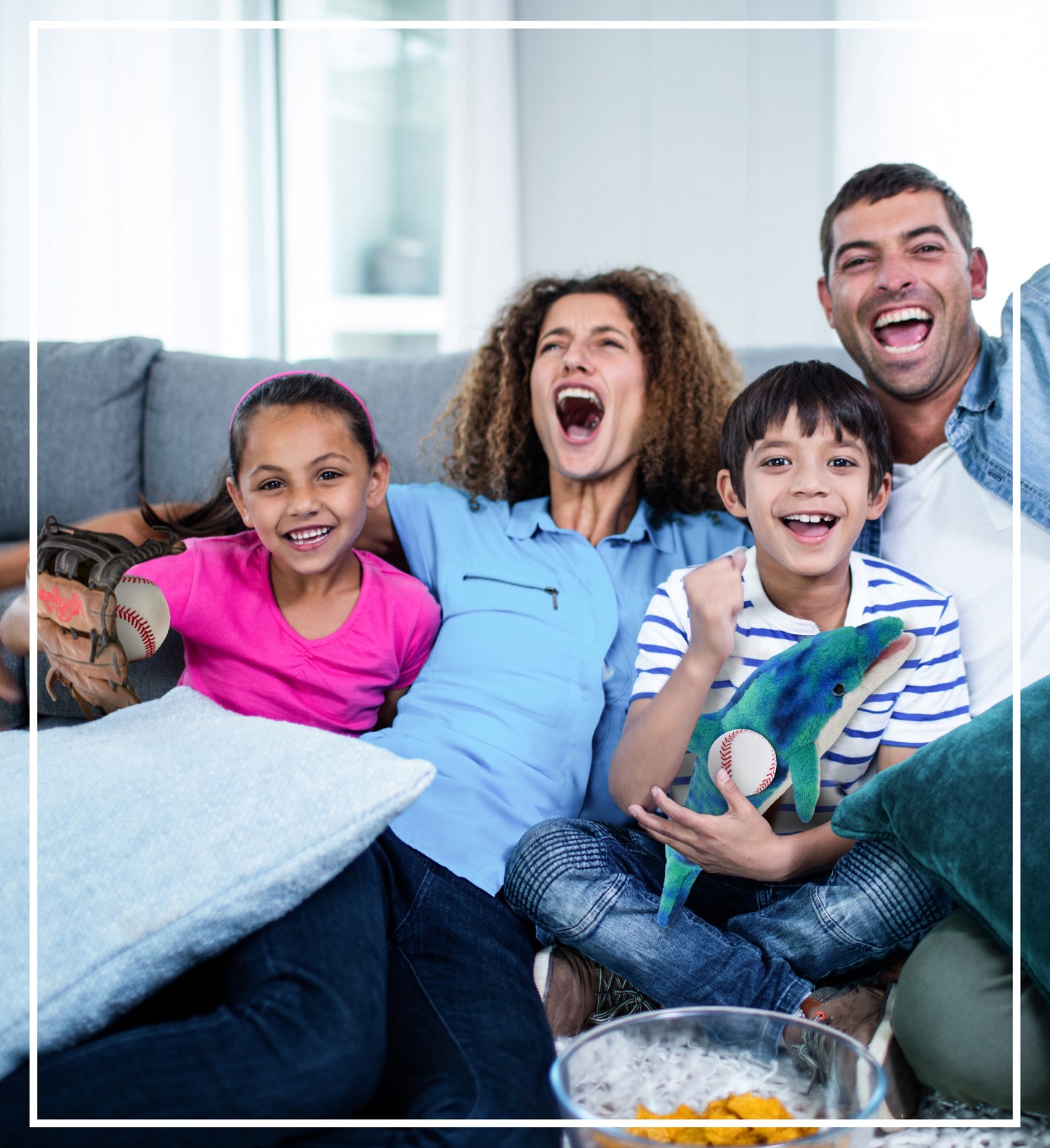 SUPER-SOFT PLUSH - BLUE TIE-DYE DOLPHIN 18" WITH BASEBALL PLUSH