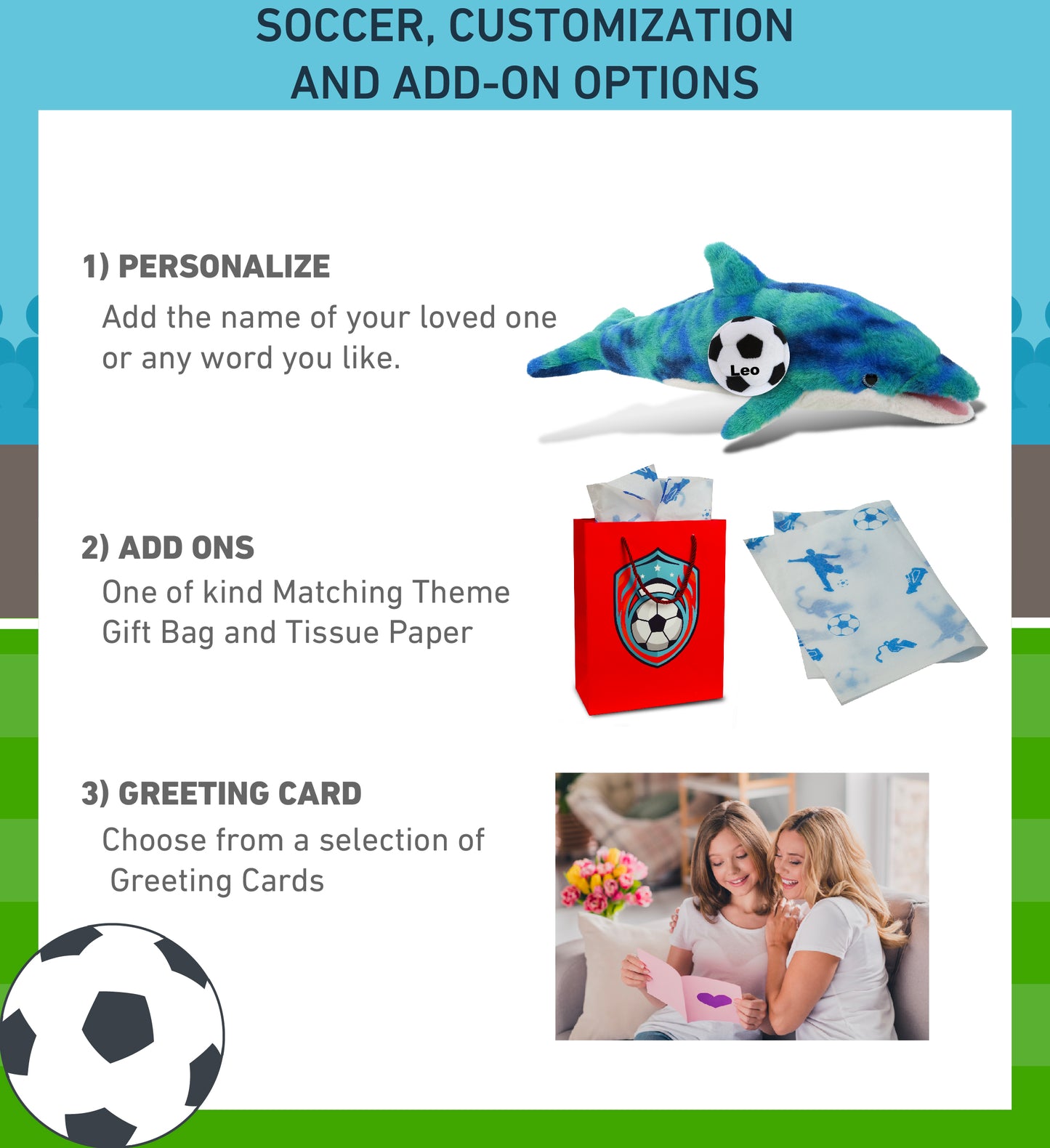 SUPER-SOFT PLUSH - BLUE TIE-DYE DOLPHIN 18" WITH SOCCER PLUSH