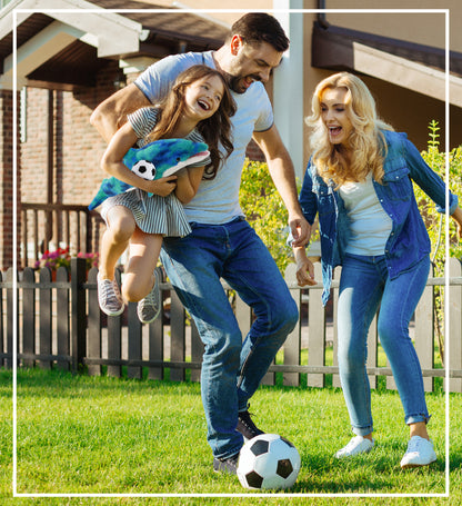 SUPER-SOFT PLUSH - BLUE TIE-DYE DOLPHIN 18" WITH SOCCER PLUSH