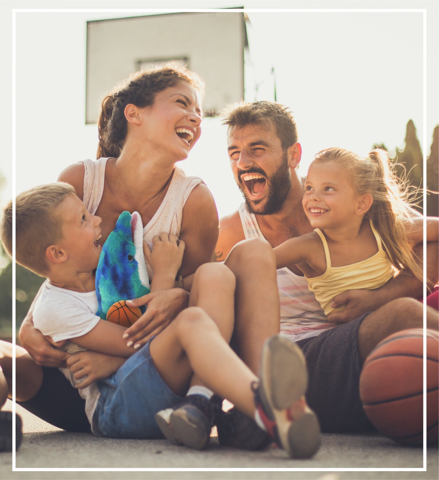SUPER-SOFT PLUSH - BLUE TIE-DYE DOLPHIN 18" WITH BASKETBALL PLUSH