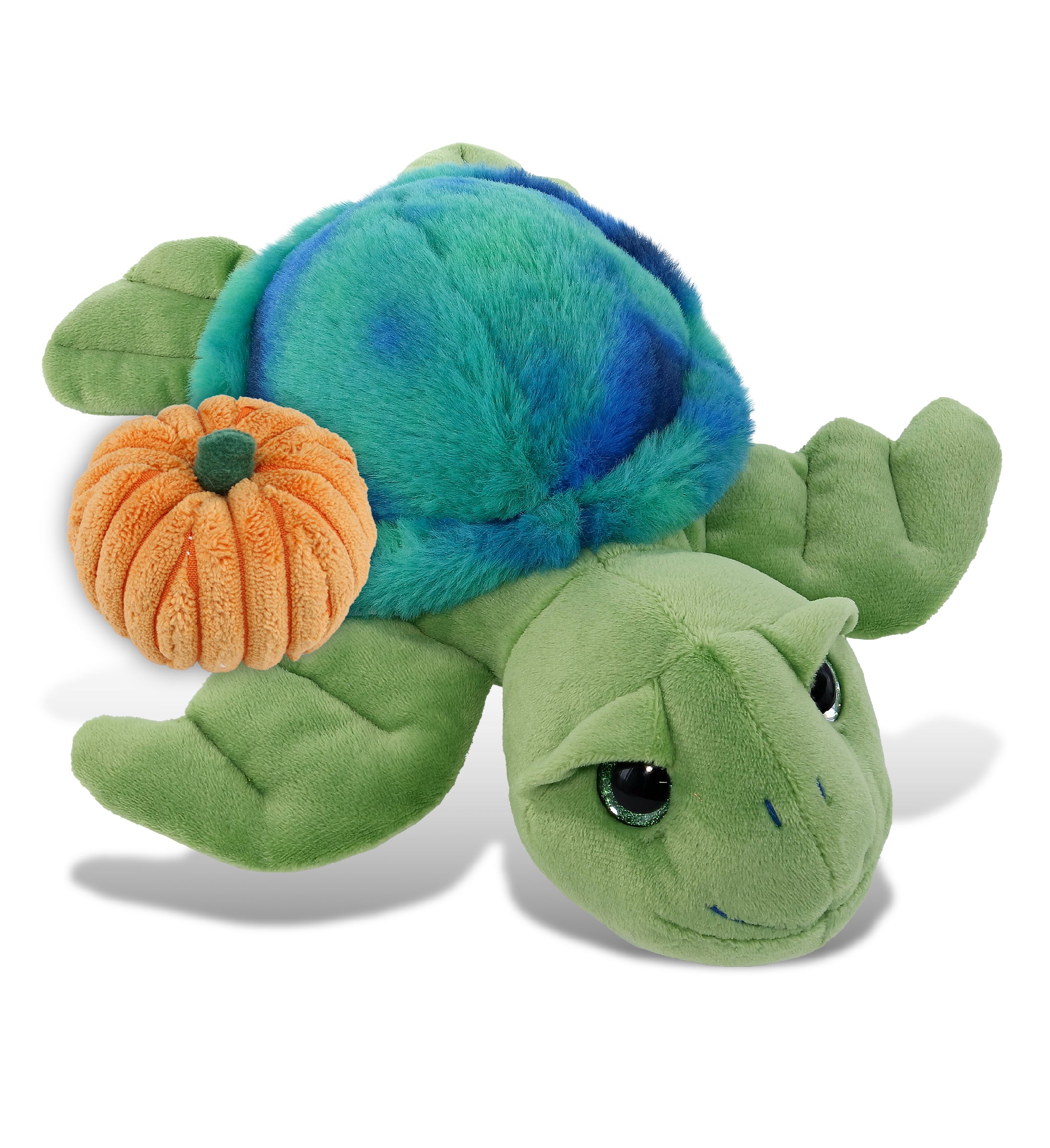 PLUSH PUMPKIN - SUPER-SOFT PLUSH - BLUE TIE-DYE GREEN SEA TURTLE10"