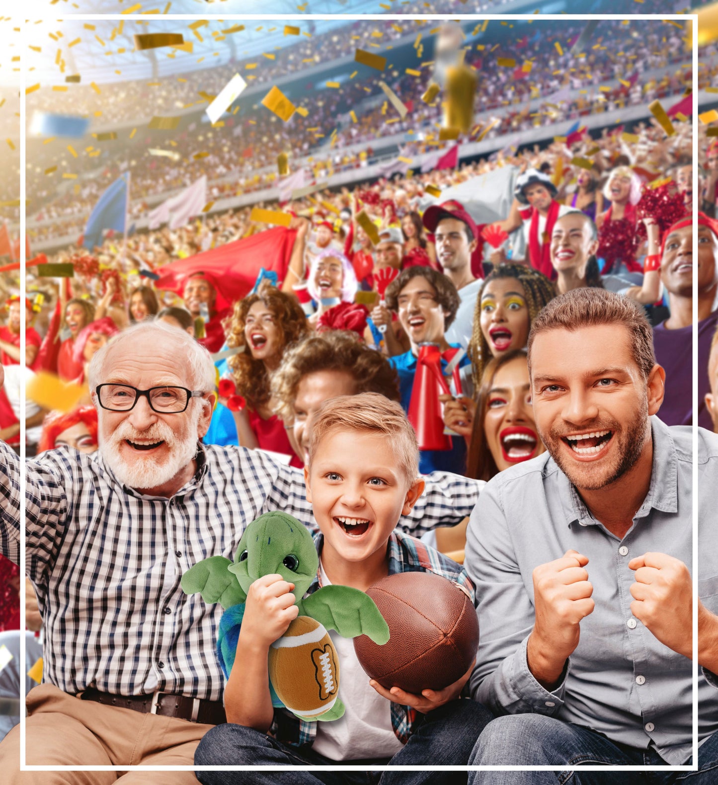 SUPER-SOFT PLUSH - BLUE TIE-DYE GREEN SEA TURTLE10" WITH FOOTBALL PLUSH