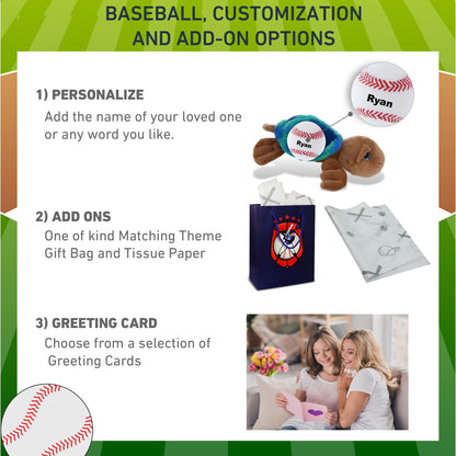 SUPER-SOFT PLUSH - BLUE TIE-DYE BROWN SEA TURTLE10" WITH BASEBALL PLUSH