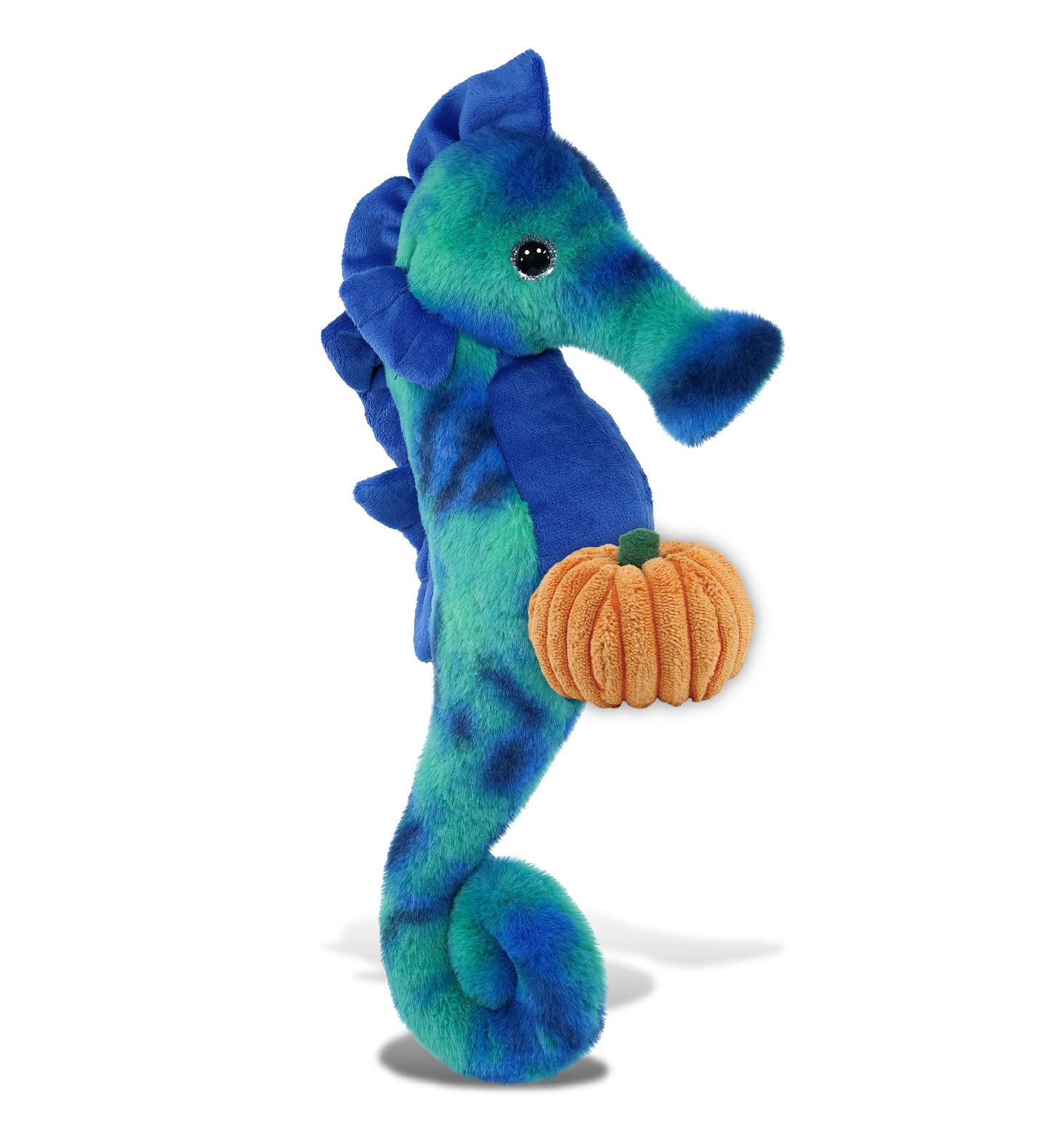 PLUSH PUMPKIN - SUPER-SOFT PLUSH - BLUE TIE-DYE SEAHORSE 15"