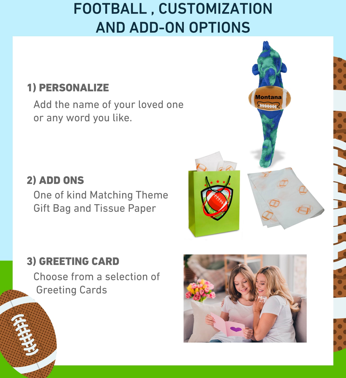 SUPER-SOFT PLUSH - BLUE TIE-DYE SEAHORSE 15" WITH FOOTBALL PLUSH