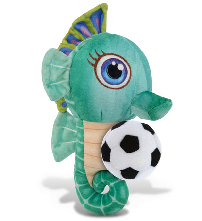PLUSH BUDDIES - GREEN SEAHORSE WITH SOCCER PLUSH