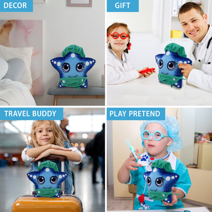 PLUSH BUDDIES - BLUE STARFISH WITH DOCTOR DRESS UP